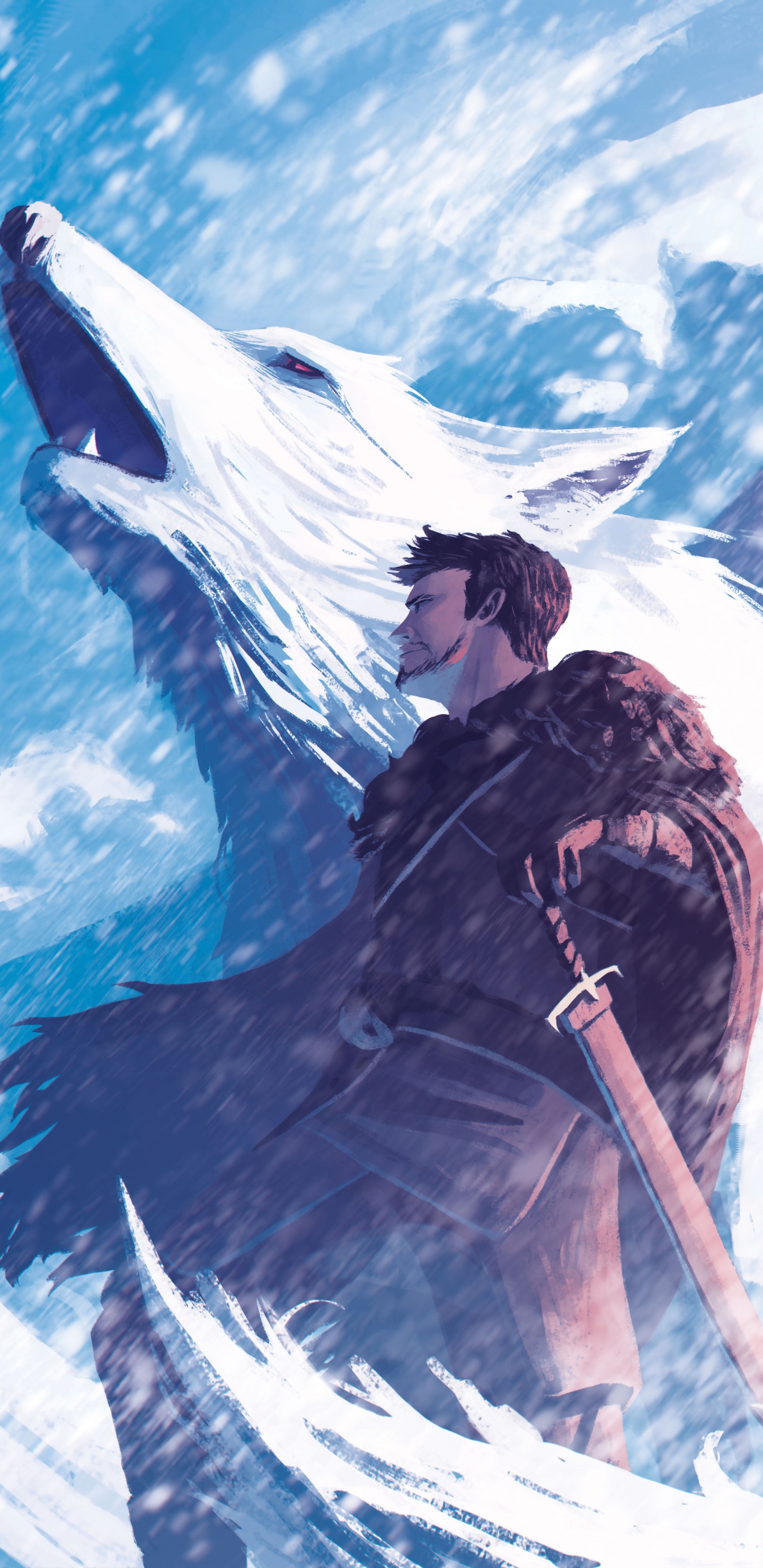 Обои Игра престолов, Джон Сноу, дейенерис таргариен, Винтерфелл, Игра Престолов - 8 сезон в разрешении 1440x2960