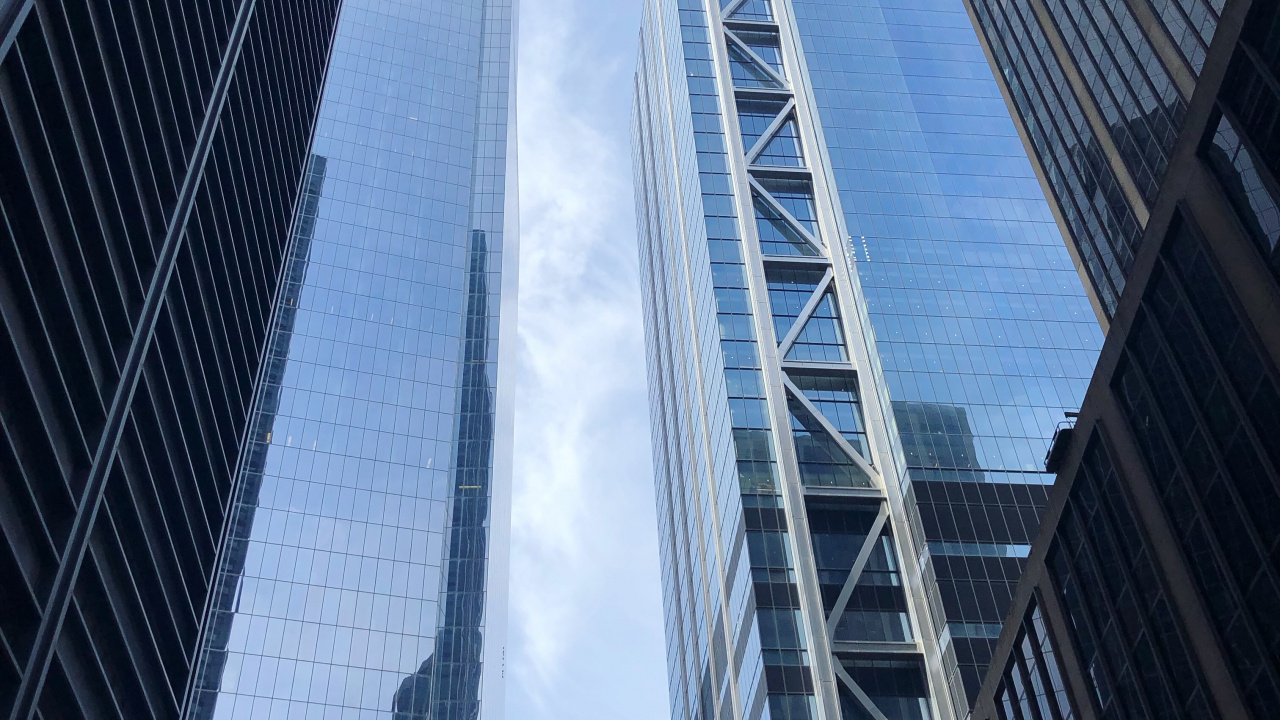 Обои Нью-Йорк, США, небоскреб, башня, синий в разрешении 1280x720