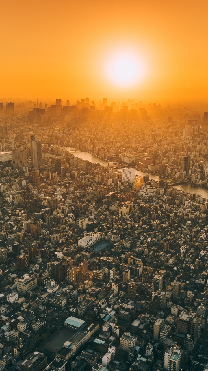 Обои городской район, городской пейзаж, город, метрополия, населенный пункт в разрешении 720x1280