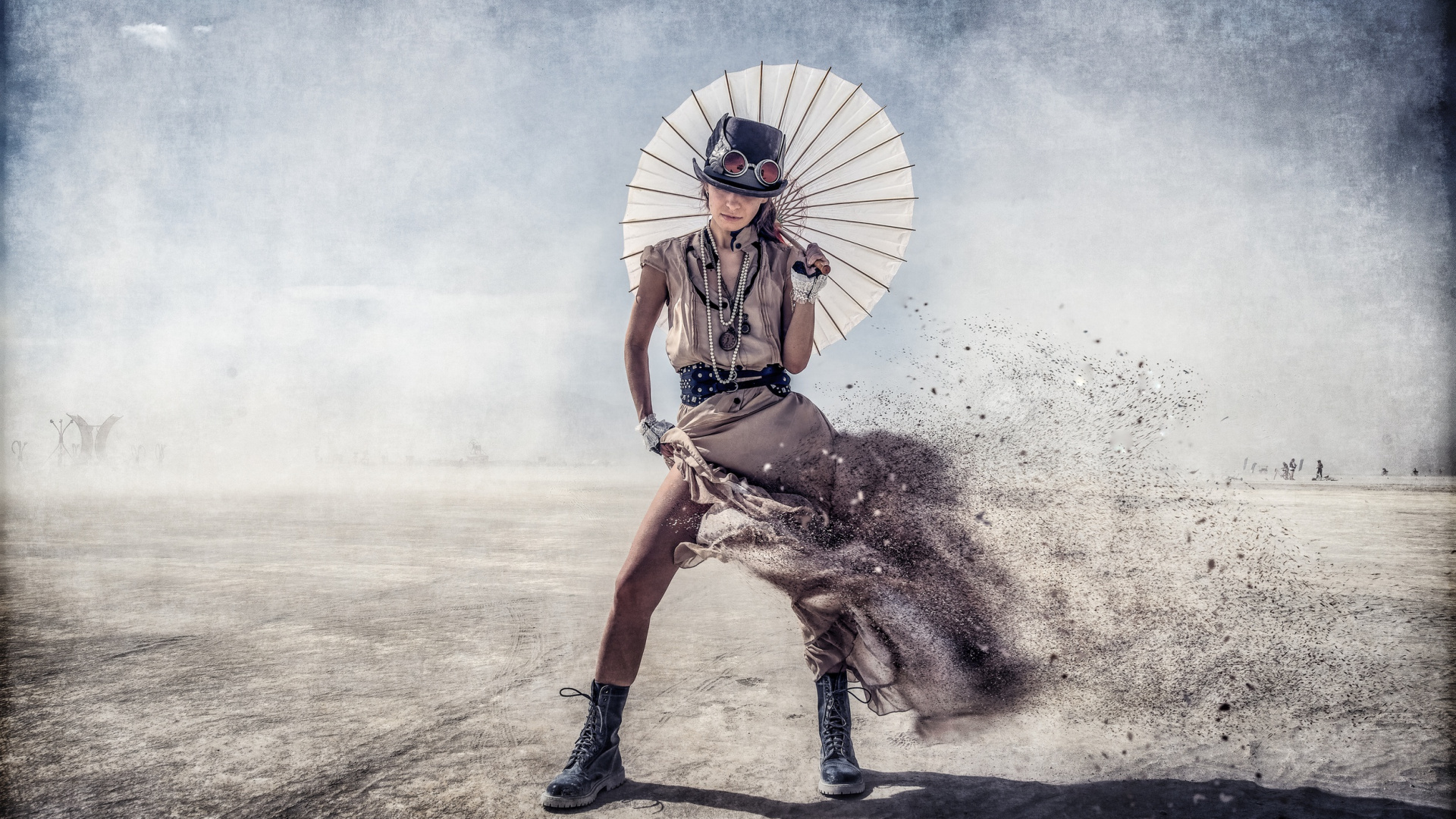 Обои стимпанк, Научная фантастика, артист, фэшн, нога в разрешении 1920x1080