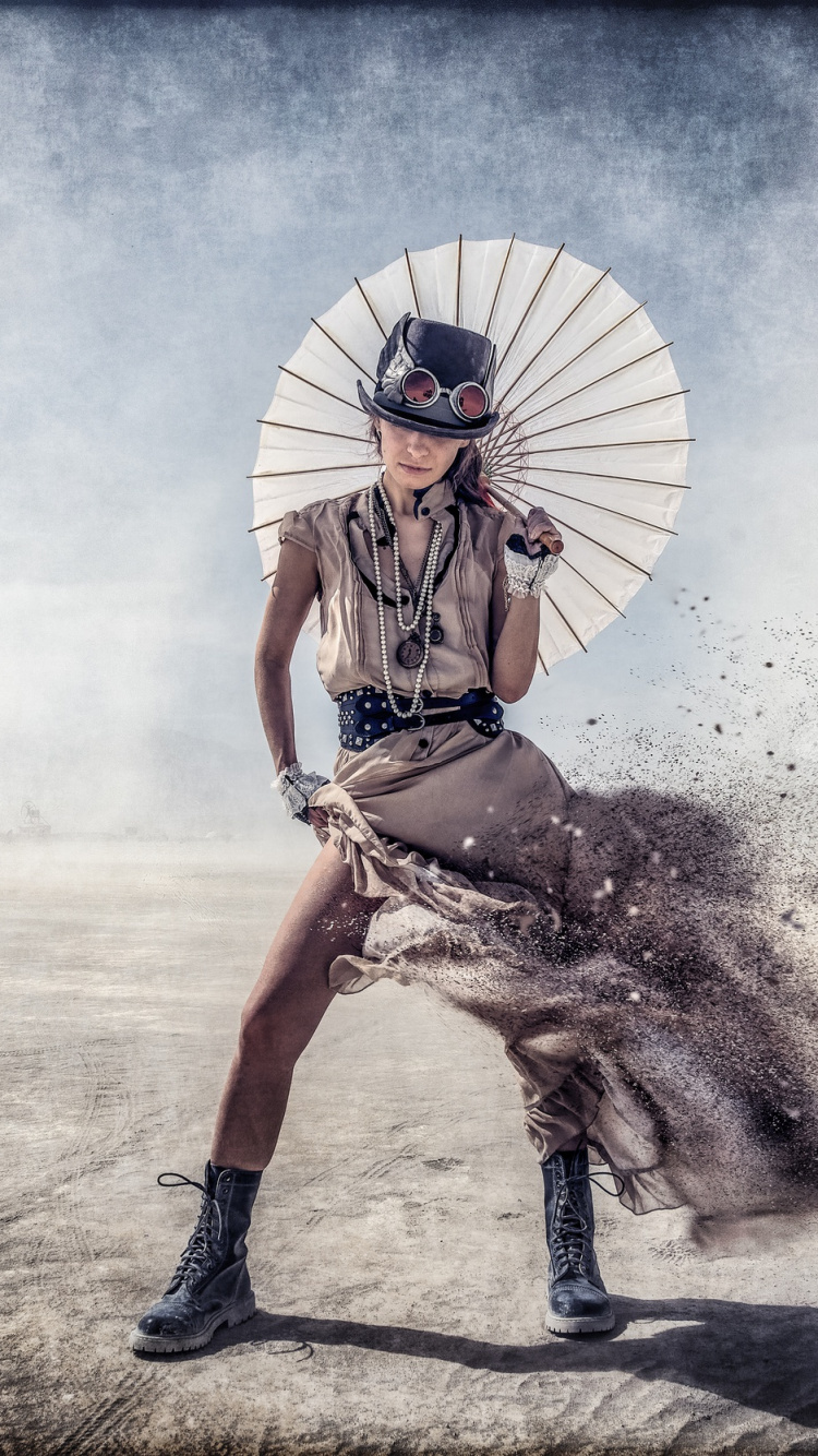 Обои стимпанк, Научная фантастика, артист, фэшн, нога в разрешении 750x1334