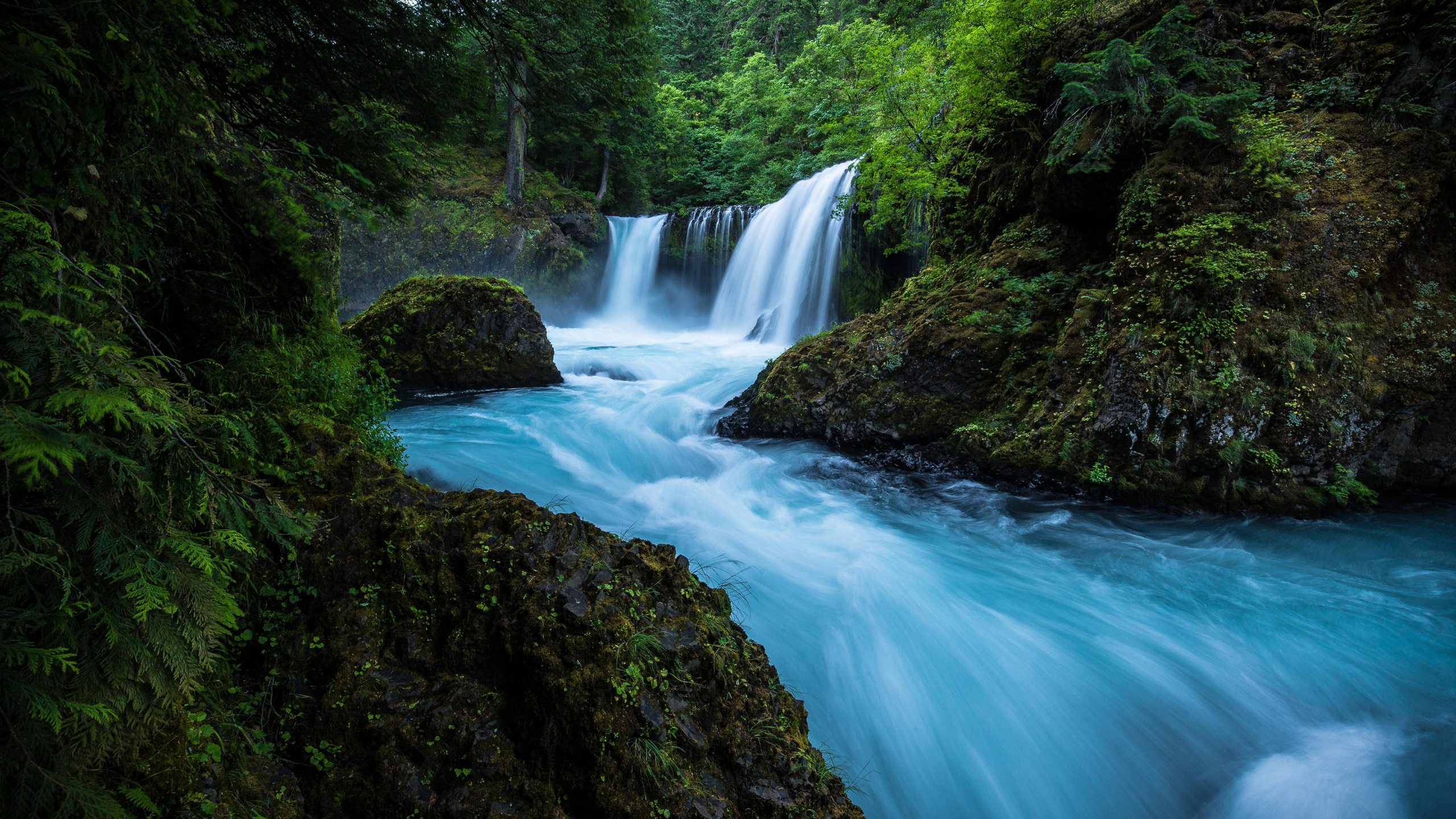 Обои водопад, гидроресурсы, водоем, природа, водоток в разрешении 2560x1440