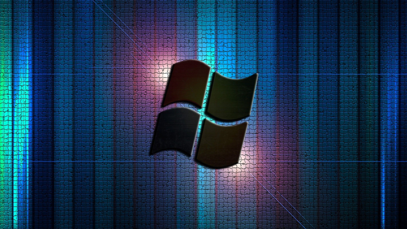 Обои windows 10, microsoft windows, windows 7, графика, освещение в разрешении 1366x768