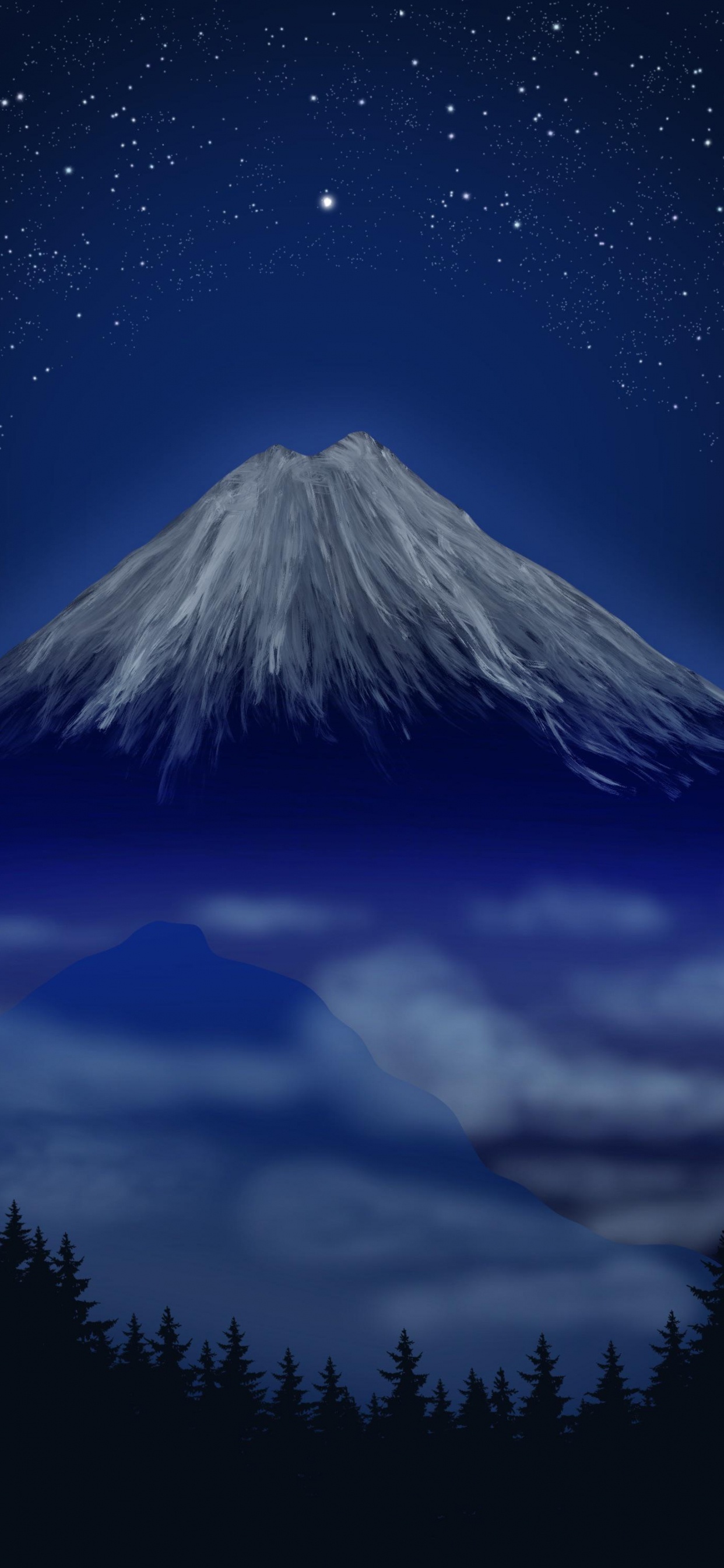 Обои атмосфера, гора, облако, природа, окружающая среда в разрешении 1242x2688