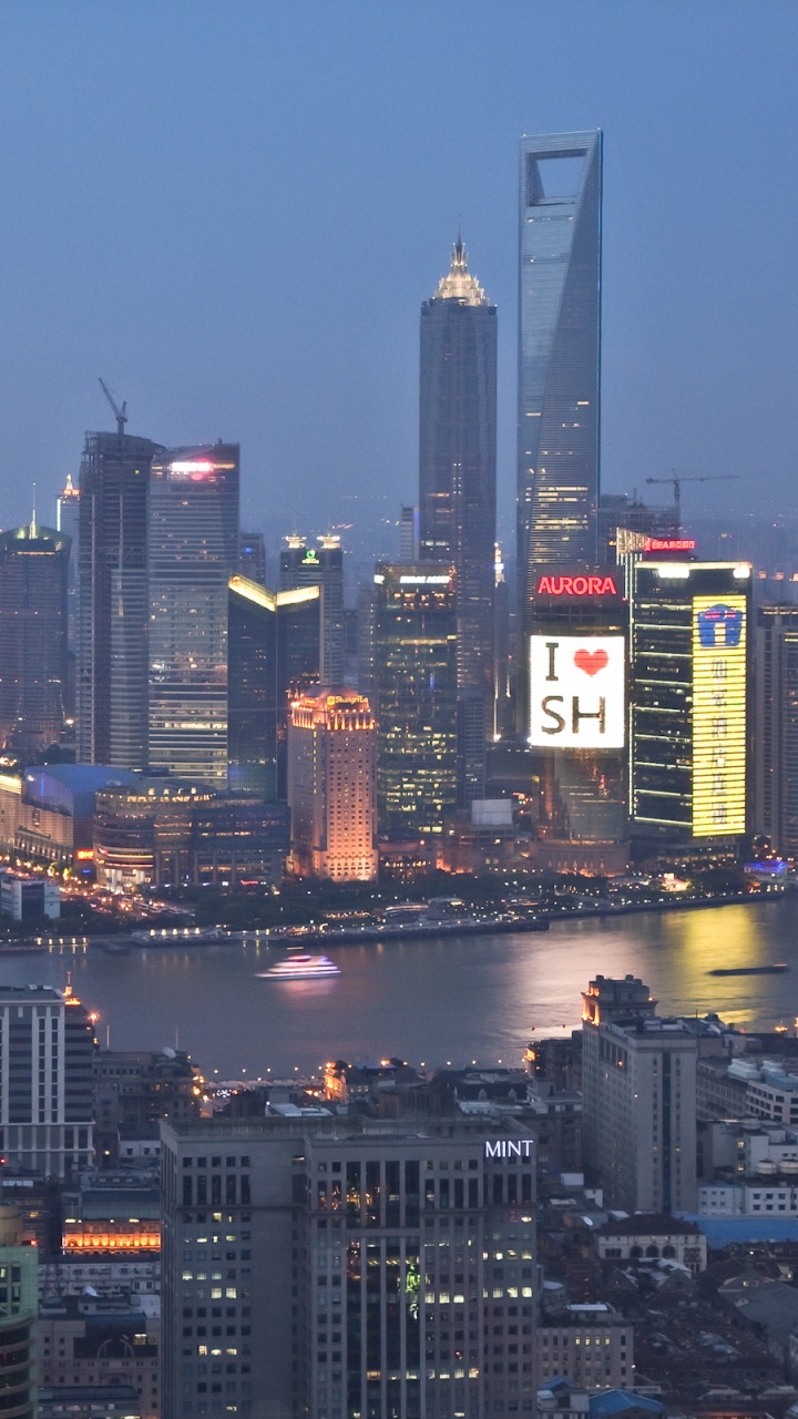 Обои городской пейзаж, город, городской район, метрополия, линия горизонта в разрешении 720x1280