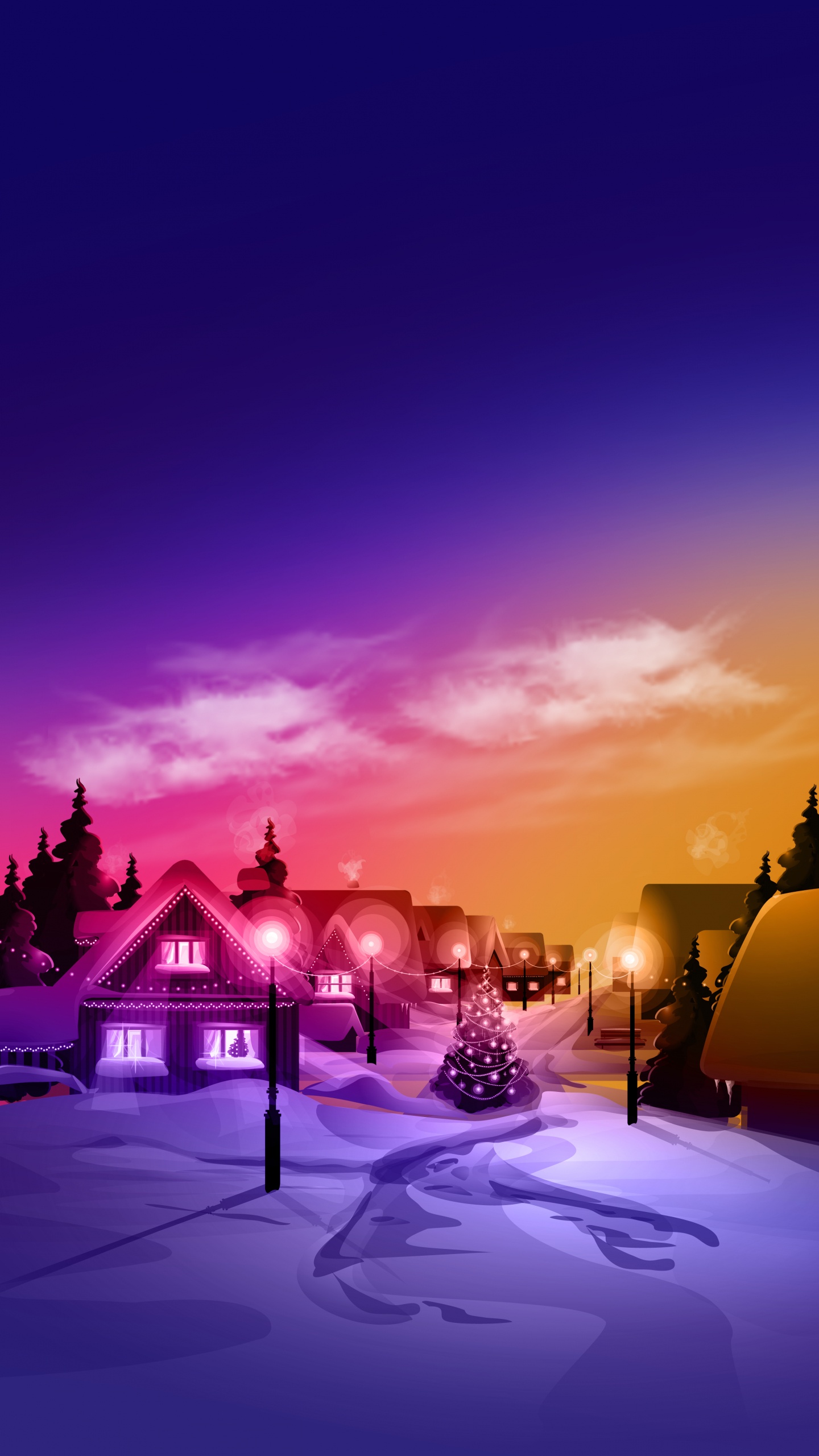 Обои облако, атмосфера, здание, пурпур, мир в разрешении 1440x2560