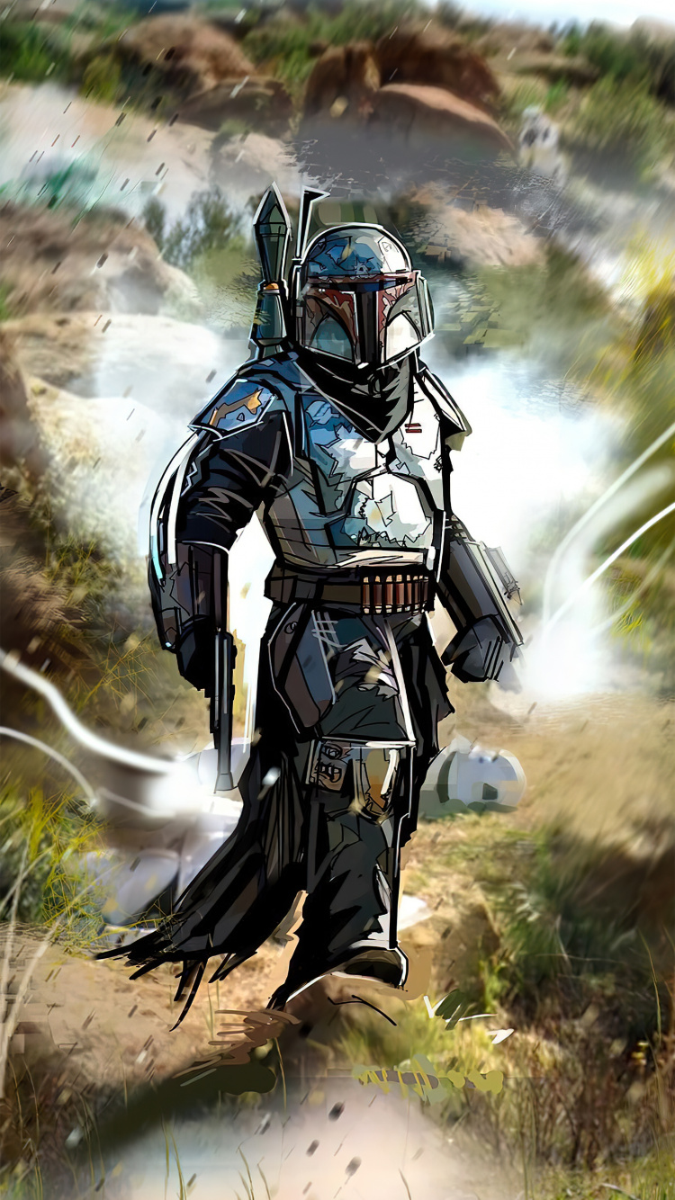 Обои мужчина, шлем, растение, нагрудный знак, баллистический жилет в разрешении 750x1334