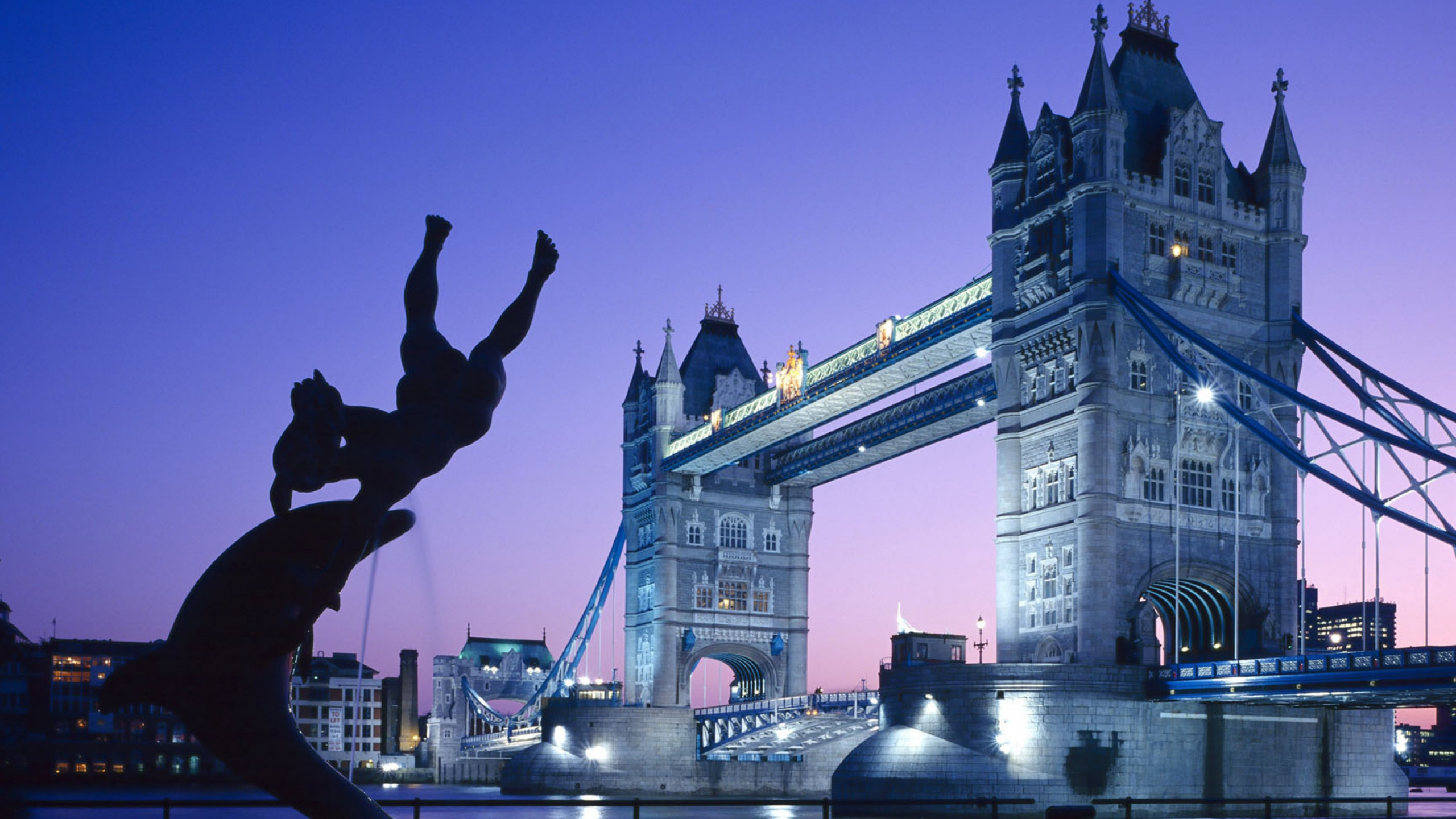 Обои тауэрский мост, лондонский Тауэр, лондонский мост, ориентир, метрополия в разрешении 2560x1440