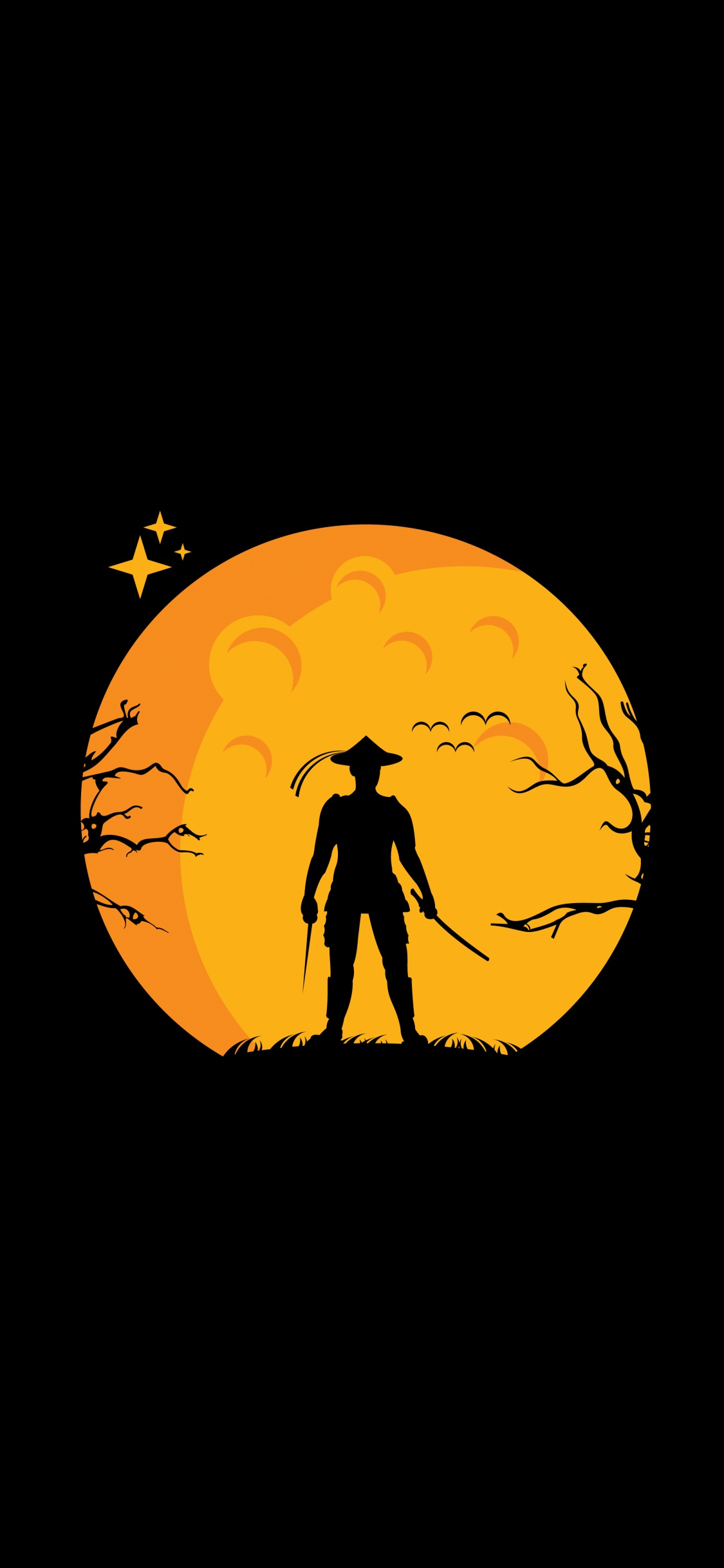 Обои Оранжевый цвет, графика, цветной, дизайн, мир в разрешении 1125x2436