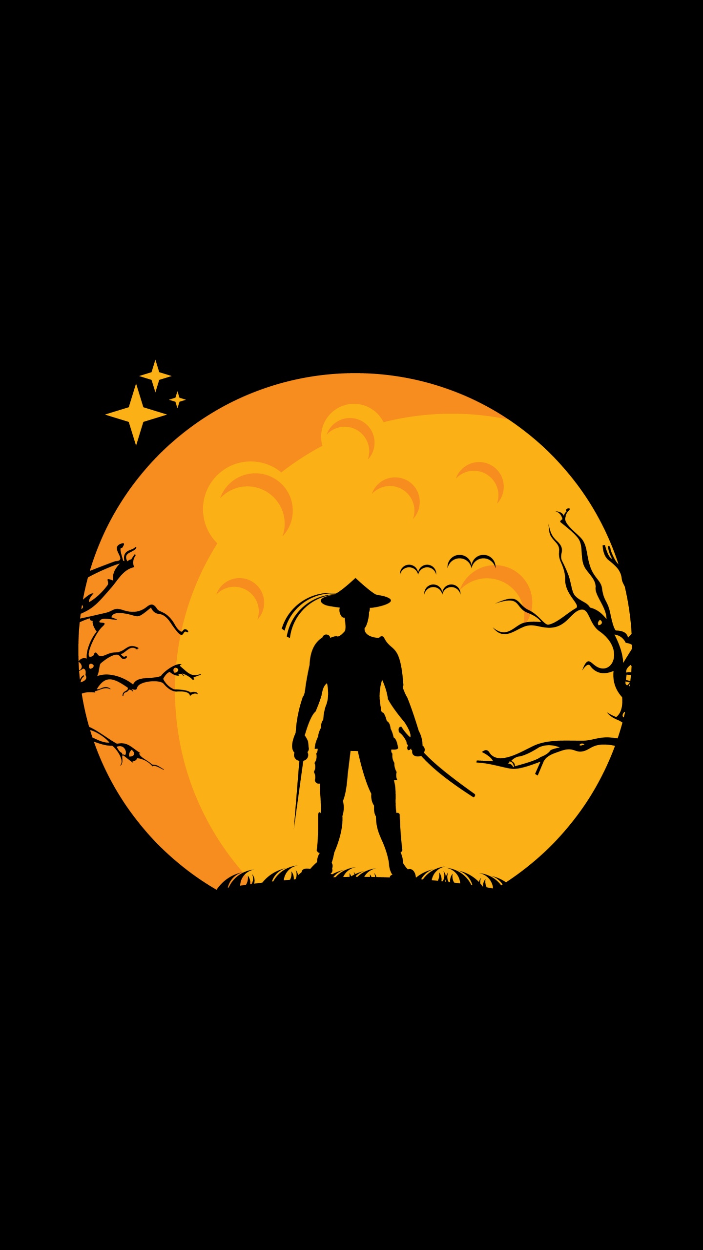 Обои Оранжевый цвет, графика, цветной, дизайн, мир в разрешении 1440x2560