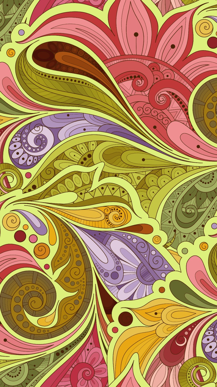 Обои ткань, дизайн, арт, Пейсли, визуальное искусство в разрешении 720x1280