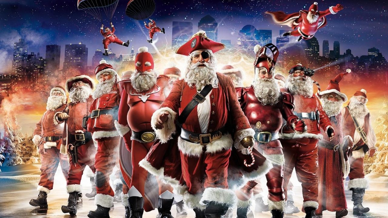 Обои Санта-Клаус, Рождественский день, пиратство, Джек Воробей, Рождество в разрешении 1280x720