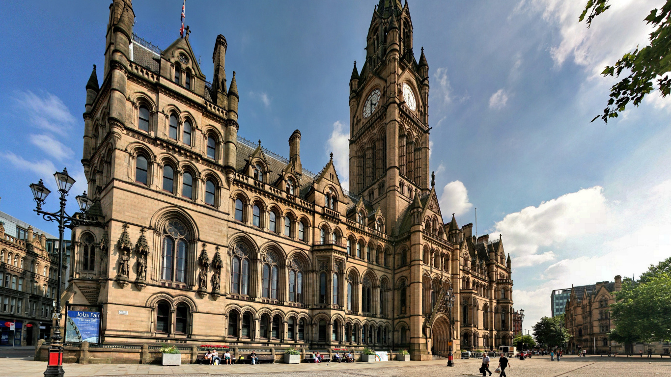 Обои ориентир, архитектура, здание, готическая архитектура, собор в разрешении 1366x768