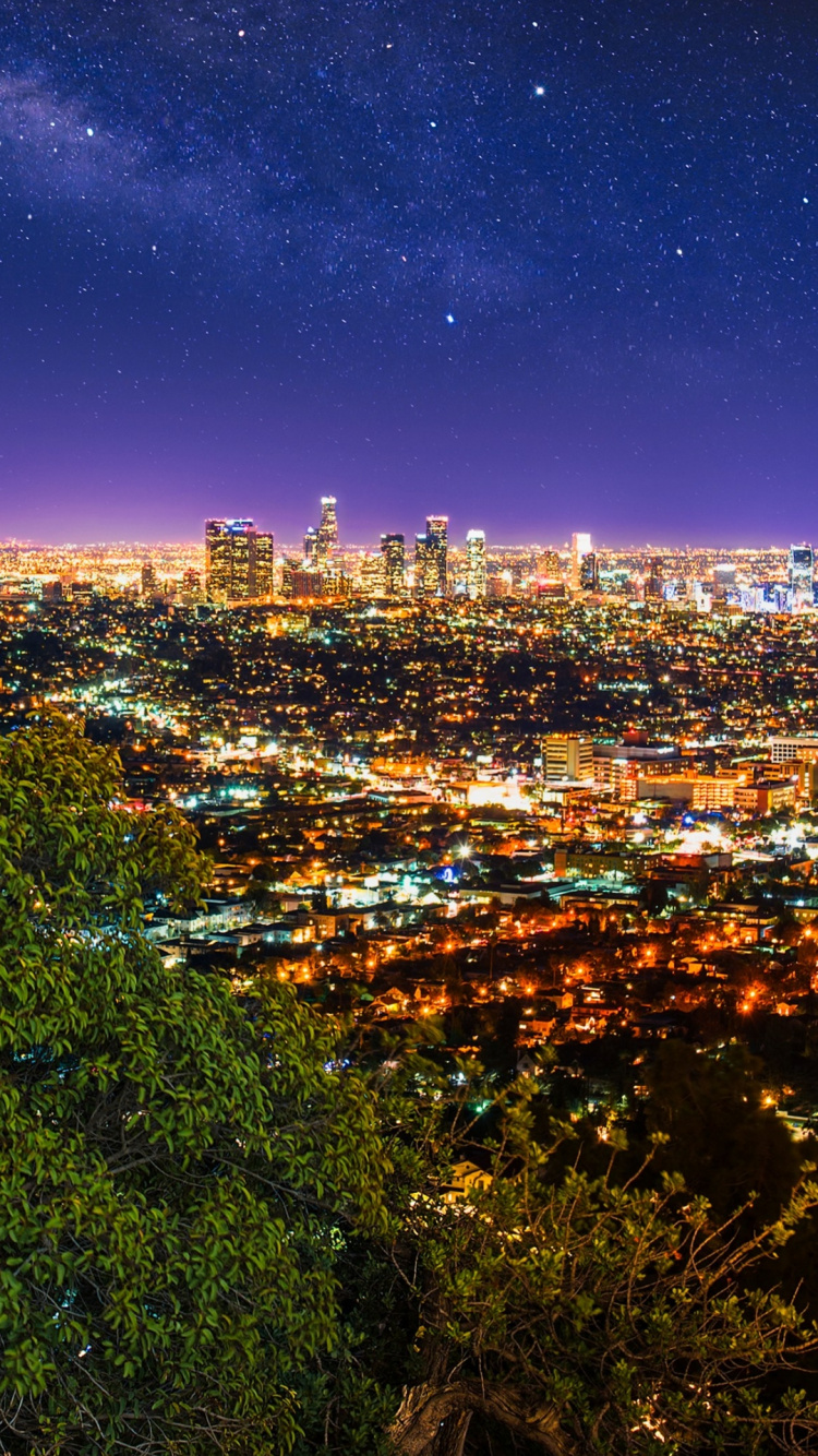 Обои Лос-Анджелес, здание, небоскреб, атмосфера, мир в разрешении 750x1334