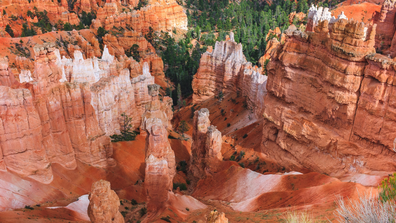 Обои национальный парк Брайсканьон, национальный парк, каньон, парк, национальный парк арки в разрешении 1366x768