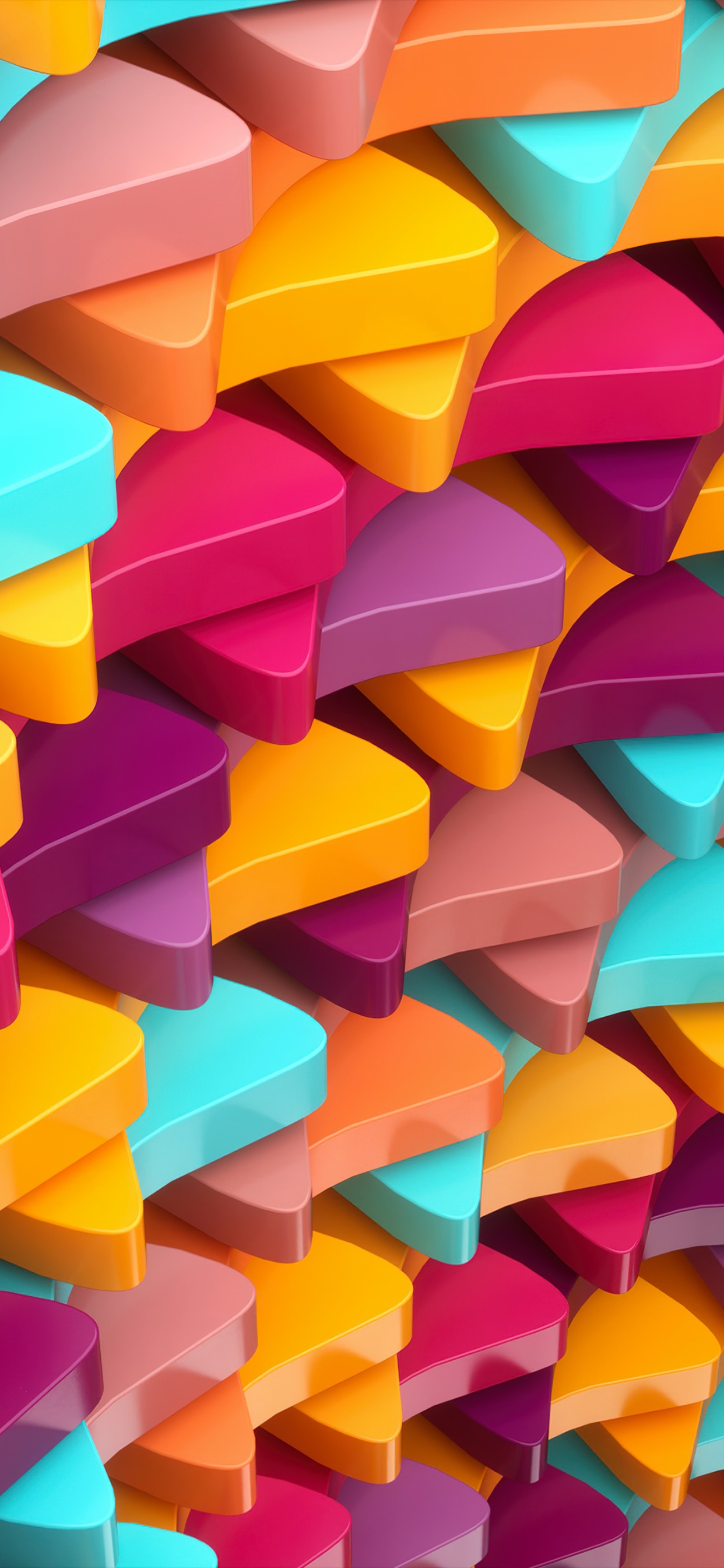 Обои Эпл, цветной, красочность, Оранжевый цвет, розовый в разрешении 1242x2688