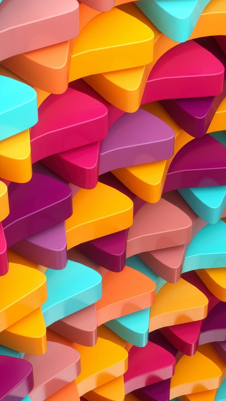 Обои Эпл, цветной, красочность, Оранжевый цвет, розовый в разрешении 720x1280