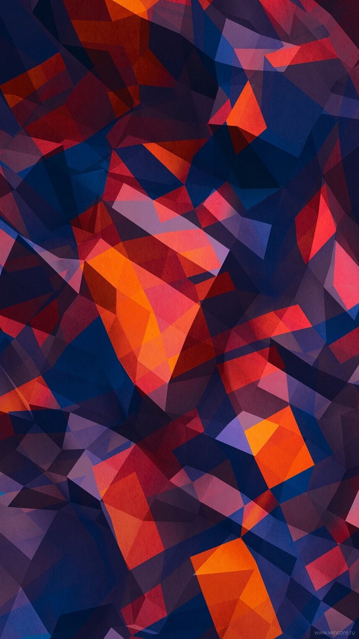 Обои синий, Апельсин, узор, треугольник, пурпур в разрешении 720x1280
