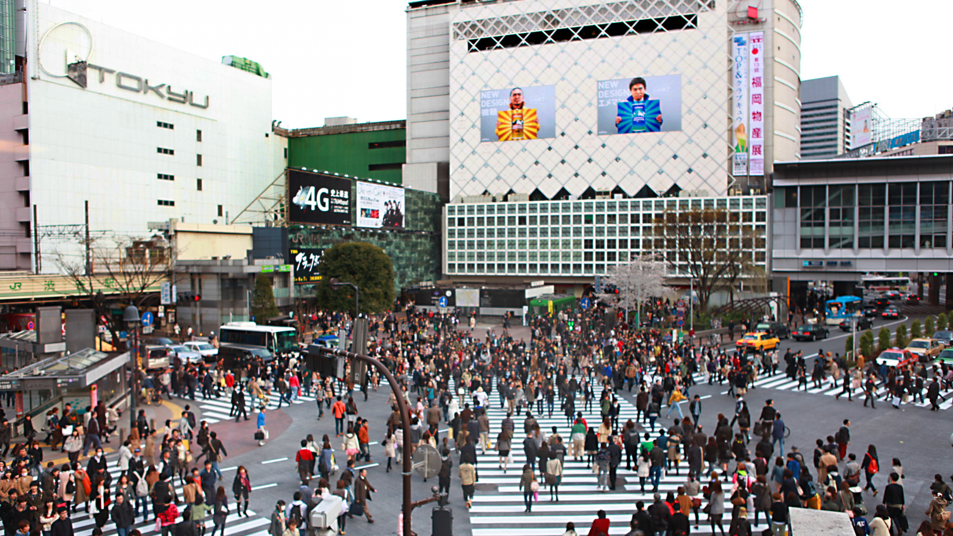 Обои Токио, толпа, пешеход, город, городской район в разрешении 1920x1080