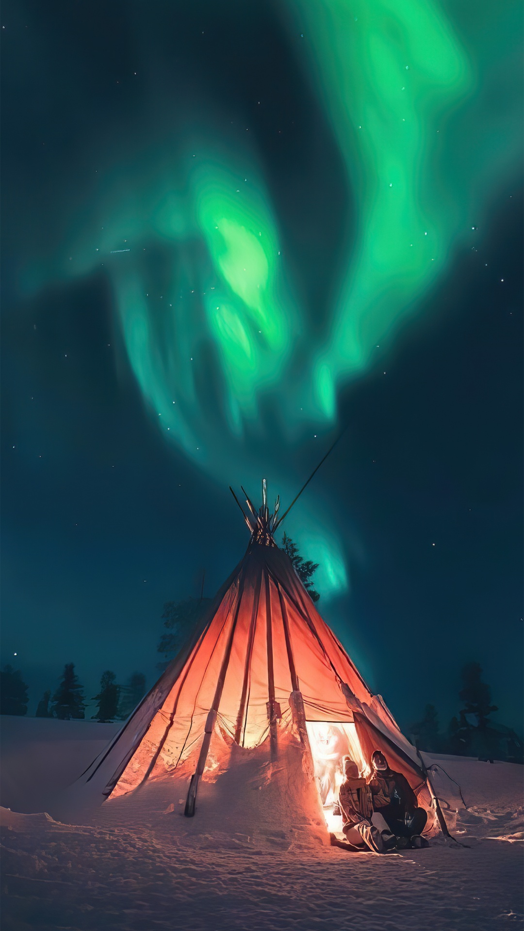 Обои свет, Аврора, Рованиеми, атмосфера, облако в разрешении 1080x1920