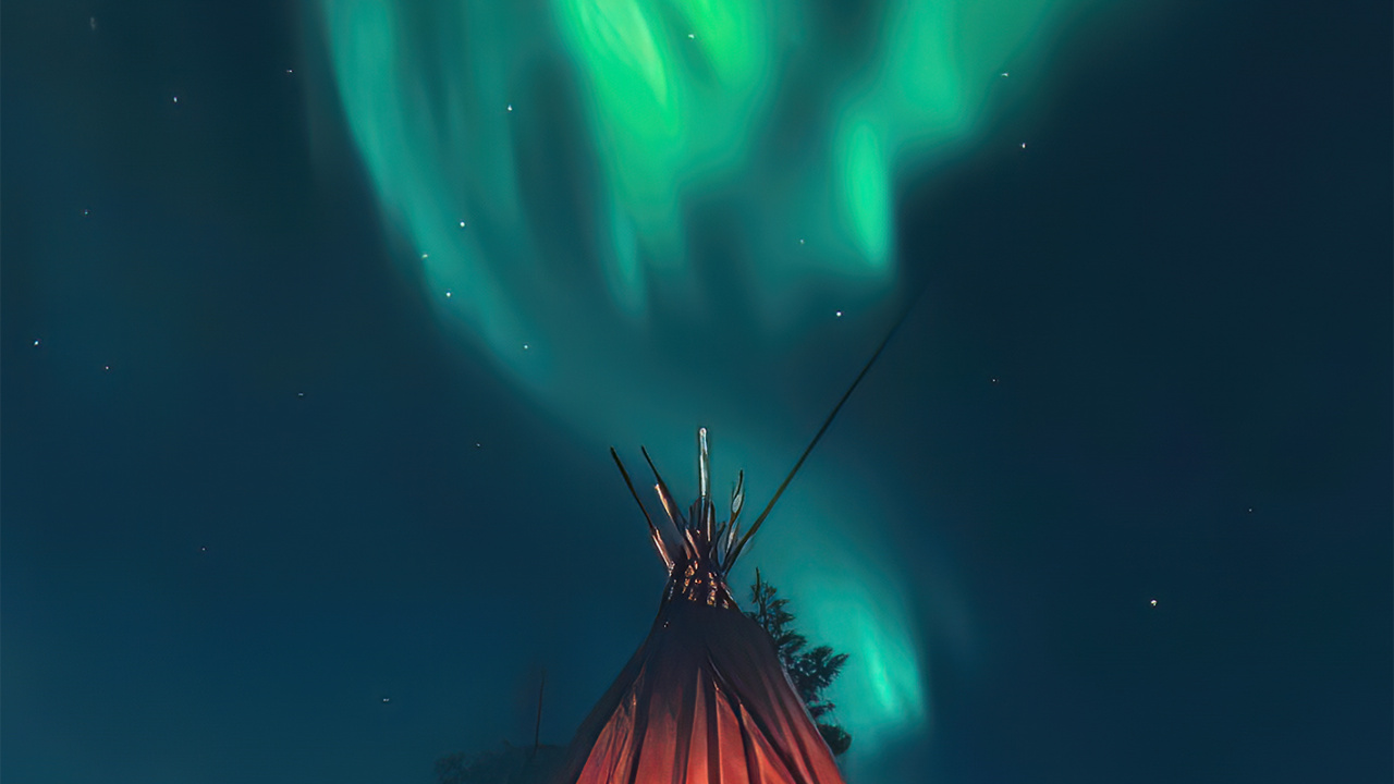 Обои свет, Аврора, Рованиеми, атмосфера, облако в разрешении 1280x720