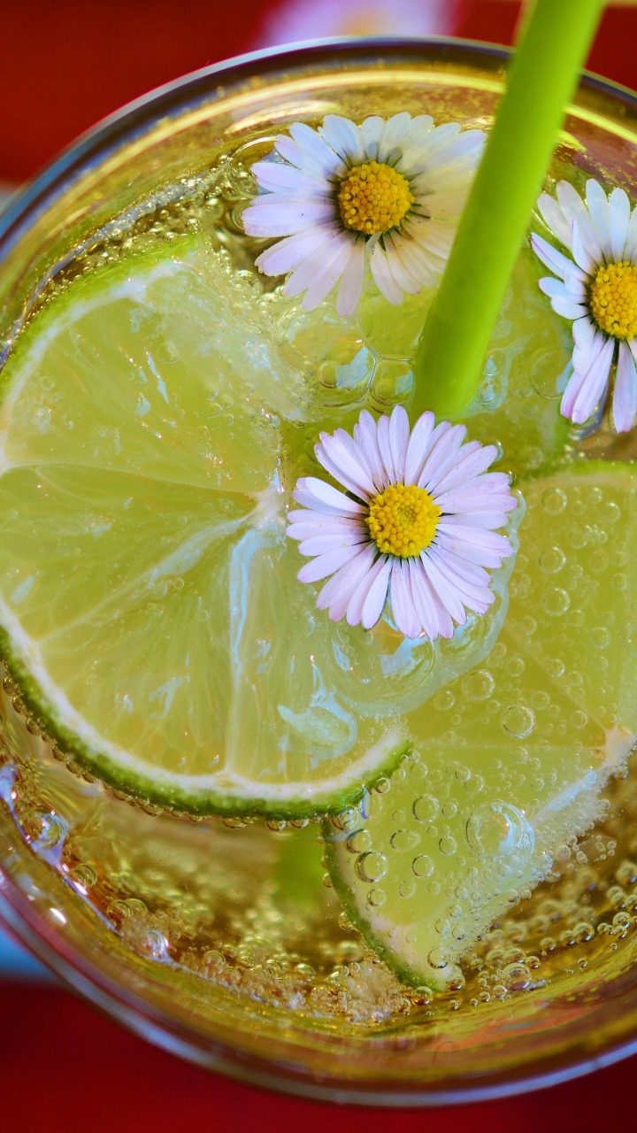 Обои лайм, известь, напиток, пища, лимонад в разрешении 720x1280
