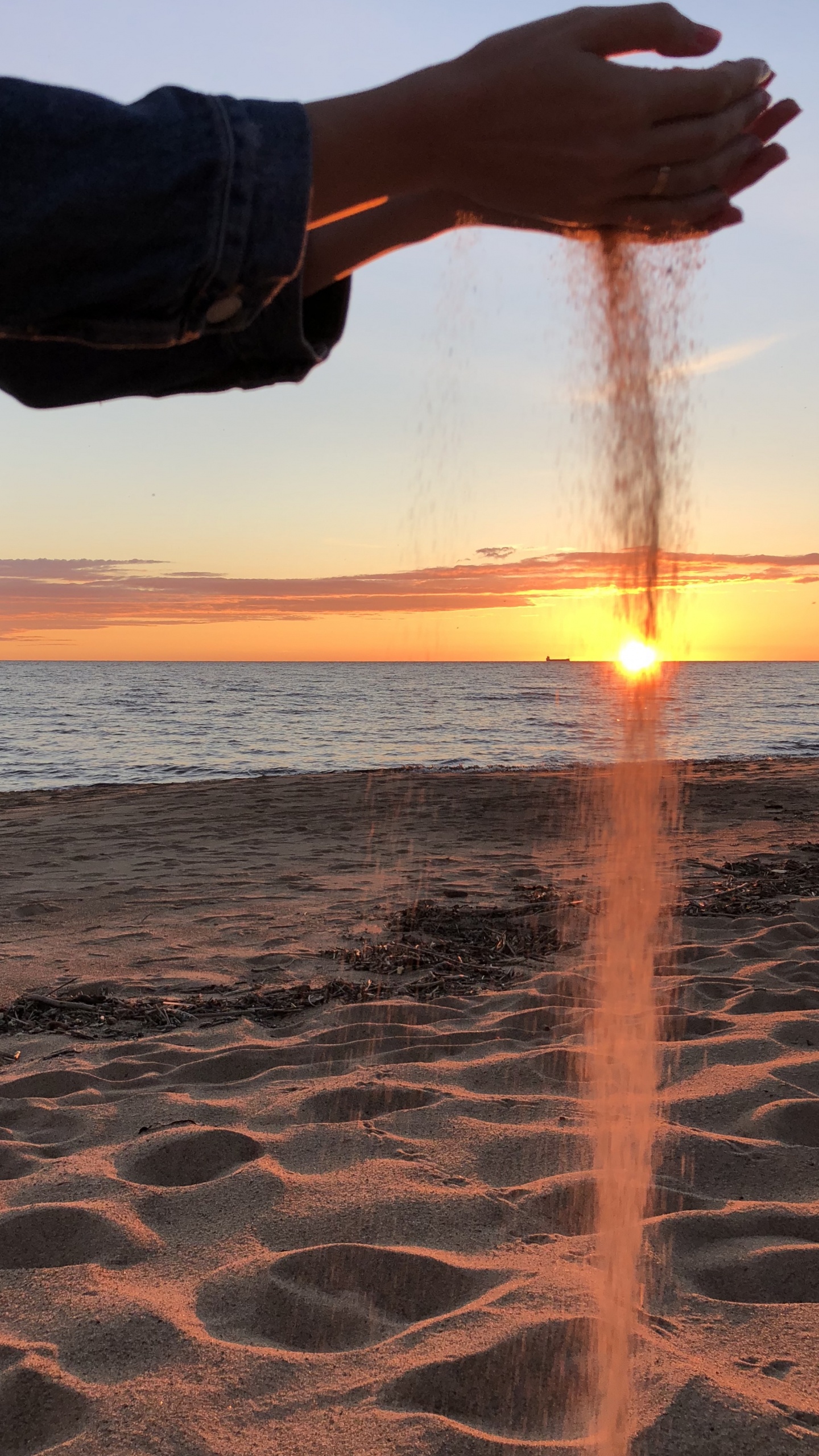 Обои море, вода, восход солнца, водоем, жидкость в разрешении 1440x2560