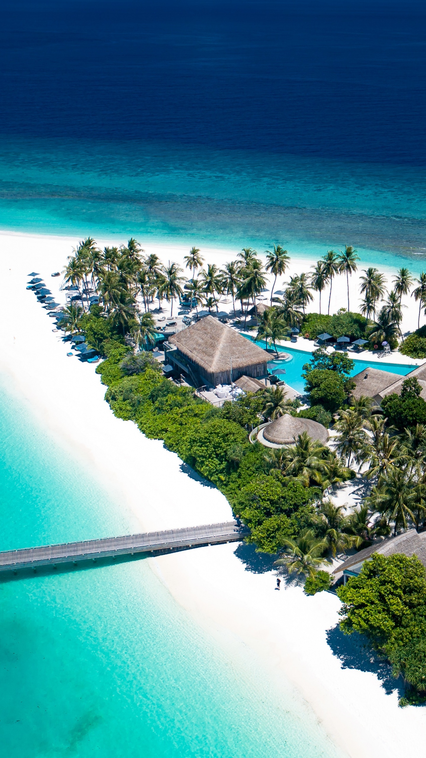 Обои пляж, прибежище, Остров, море, свойство в разрешении 1440x2560