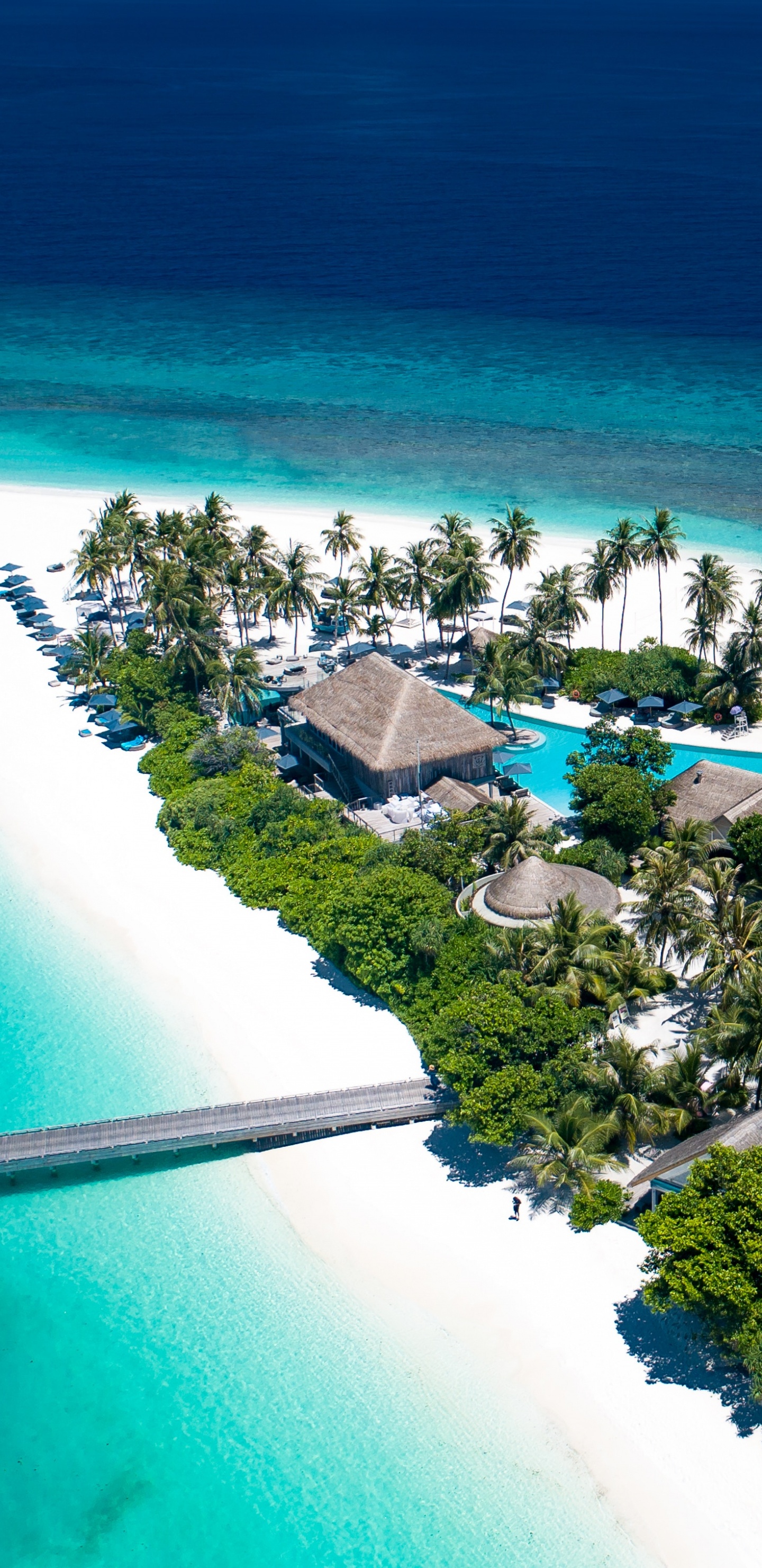 Обои пляж, прибежище, Остров, море, свойство в разрешении 1440x2960