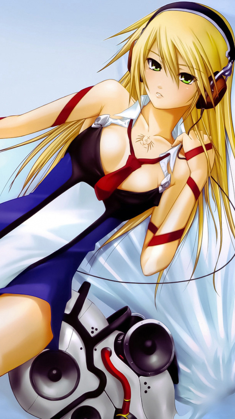 Обои blazblue бедствие триггер, Ноэл Вермиллион, мультфильм, аниме, длинные волосы в разрешении 750x1334