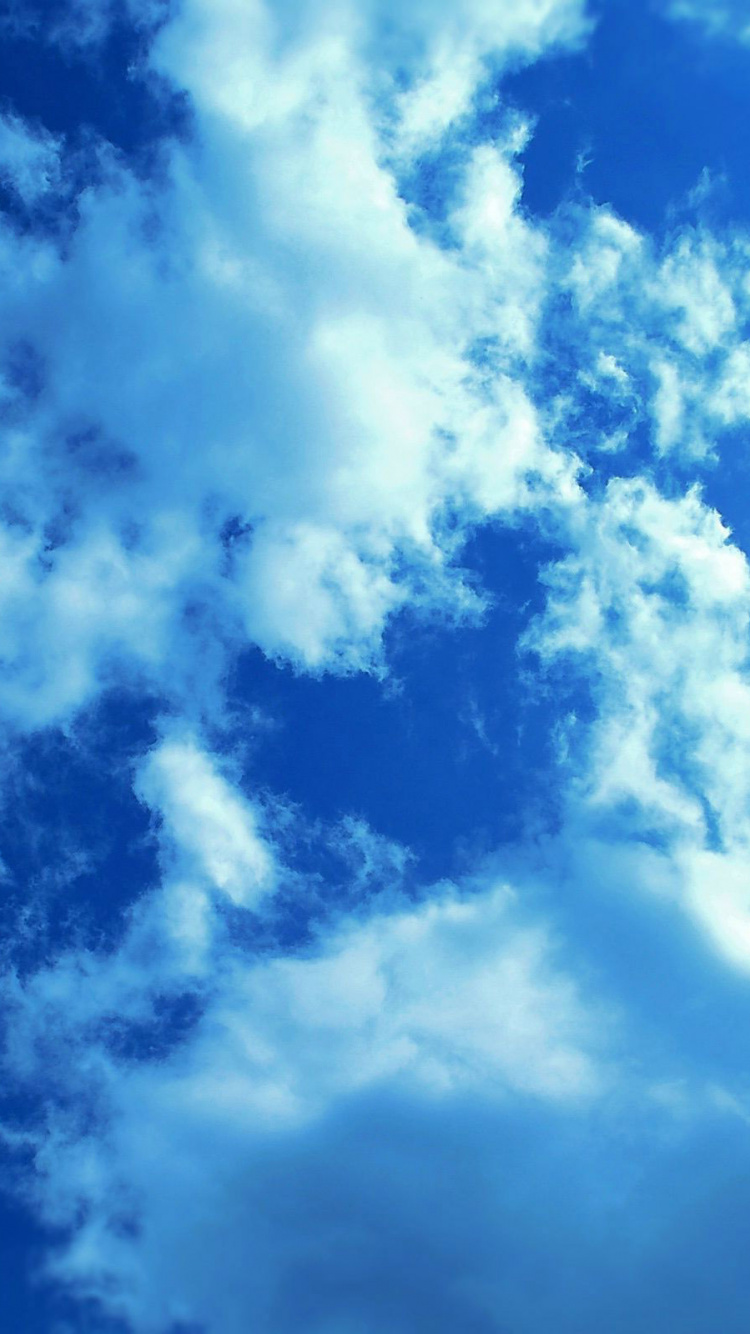 Обои облако, синий, дневное время, атмосфера, кучевое облако в разрешении 750x1334