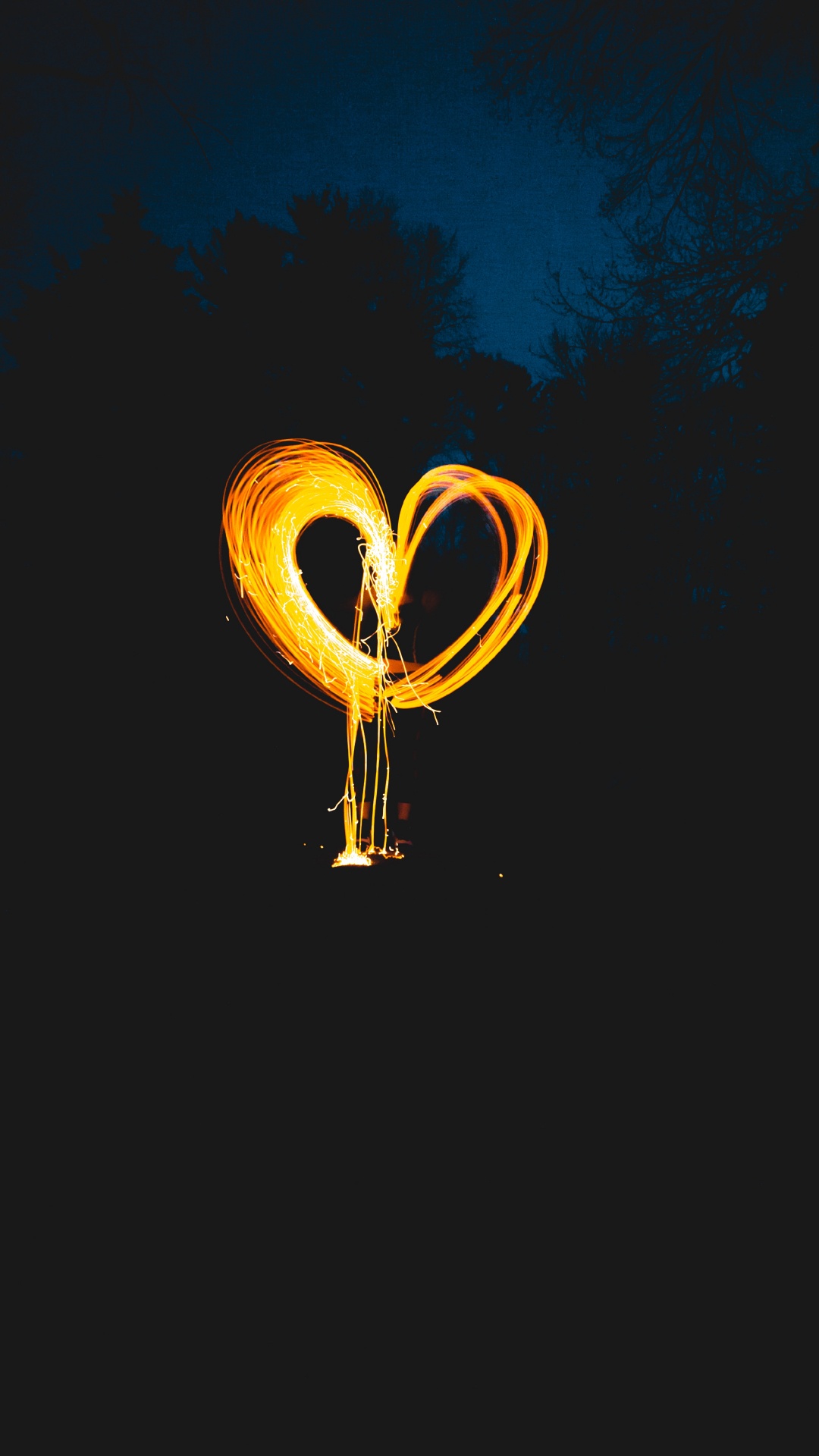 Обои сердце, символ, графика, желтый, любовь в разрешении 1080x1920