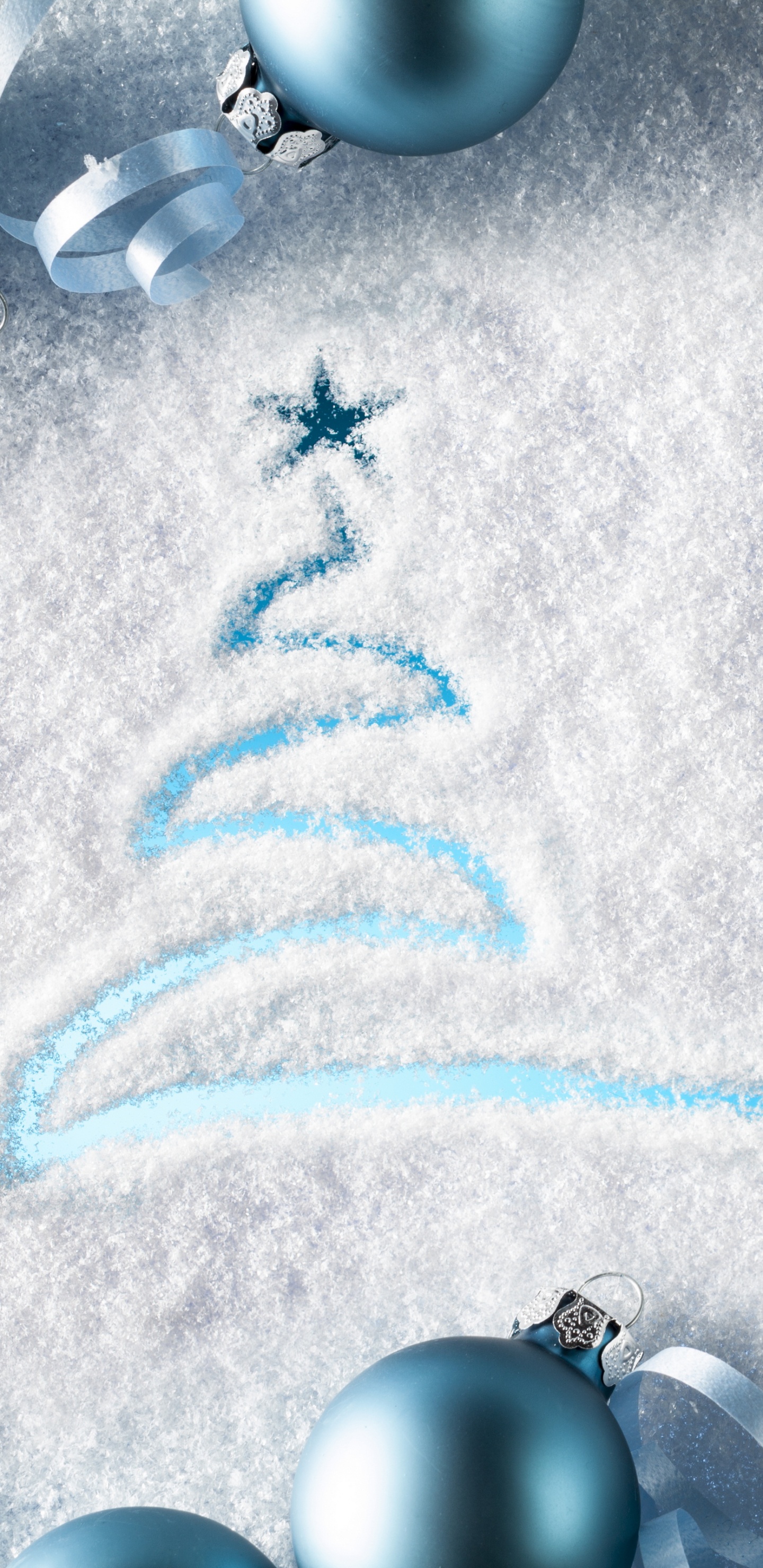 Обои Новый год, Рождество, бровь, белые, лазурный в разрешении 1440x2960