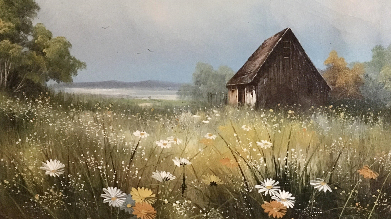 Обои живопись, акварельная живопись, визуальное искусство, арт, масляная живопись в разрешении 1366x768