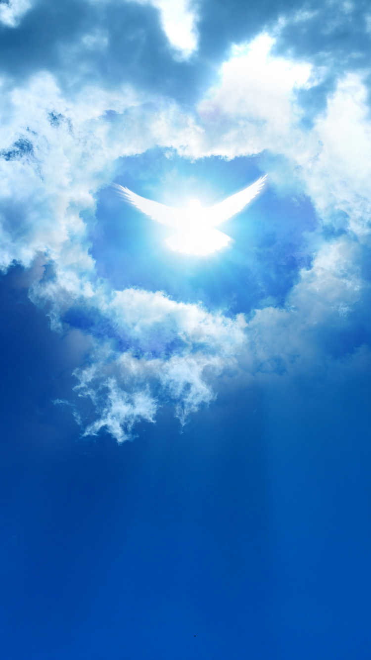 Обои дух, синий, облако, дневное время, солнечный свет в разрешении 750x1334