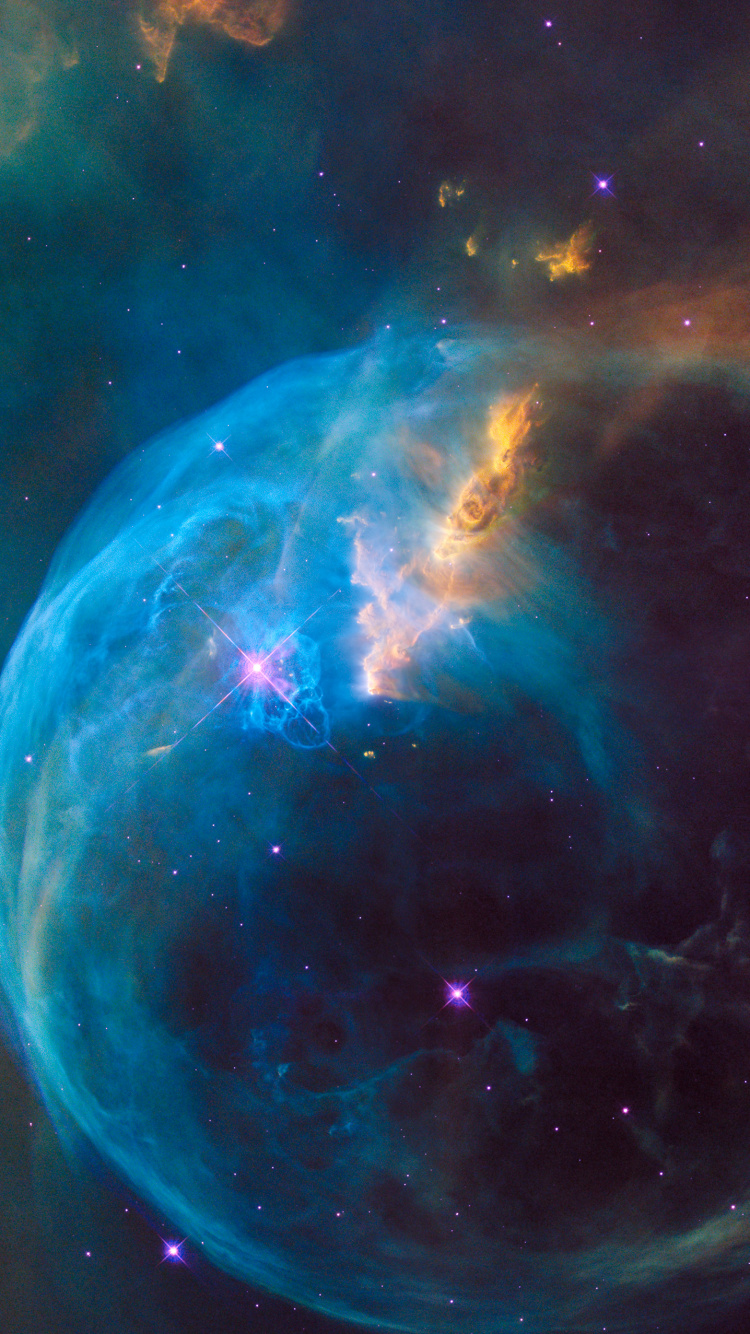 Обои ios, туманность, iOS 7, космическое пространство, астрономический объект в разрешении 750x1334