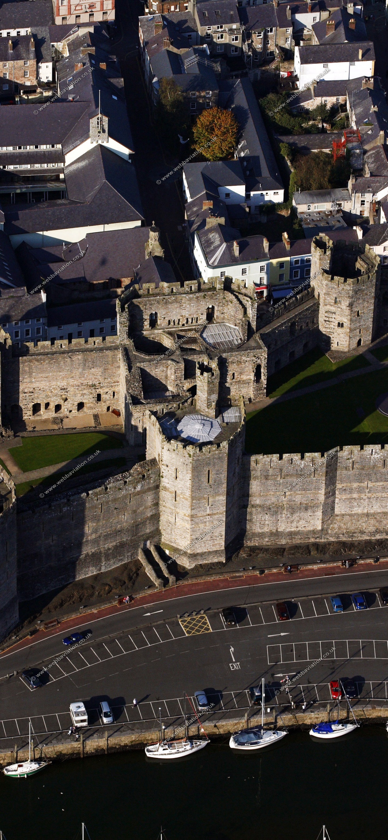 Обои Замок Карнарвон, замок, городской район, город, здание в разрешении 1242x2688