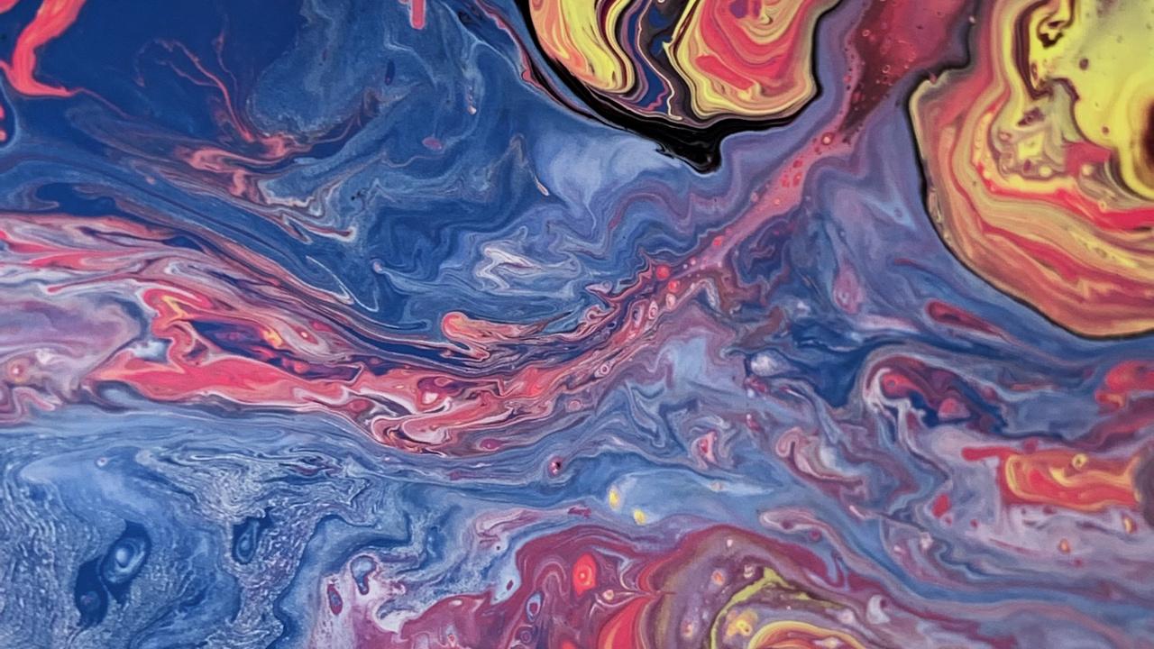 Обои живопись, акварельная живопись, акриловая краска, абстрактное искусство, визуальное искусство в разрешении 1280x720