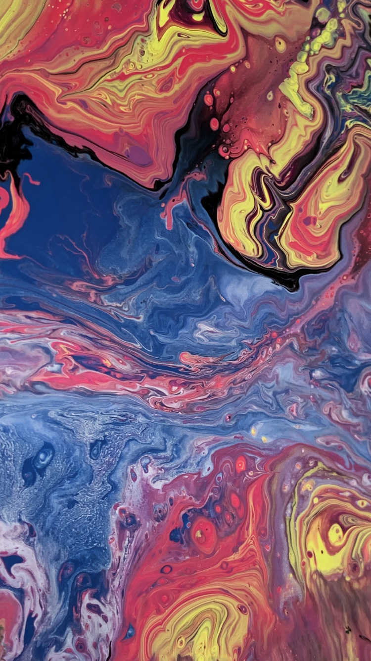 Обои живопись, акварельная живопись, акриловая краска, абстрактное искусство, визуальное искусство в разрешении 750x1334