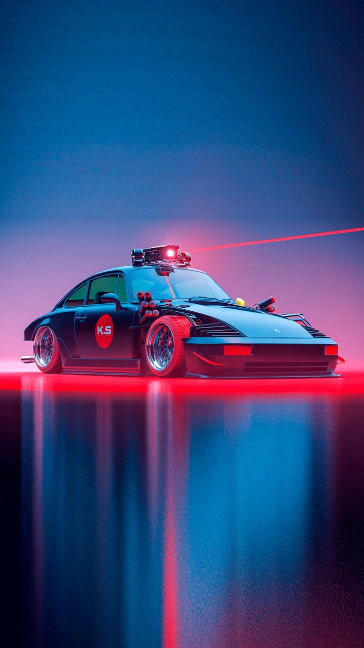 Обои анимационная машина, легковые автомобили, спорткар, комплектации автомобиля, анимация в разрешении 720x1280