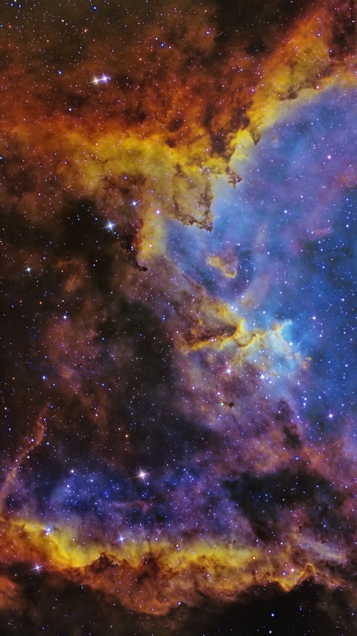 Обои Сердце Туманности, туманность, Астрономия, Кассиопея, Галактика в разрешении 720x1280