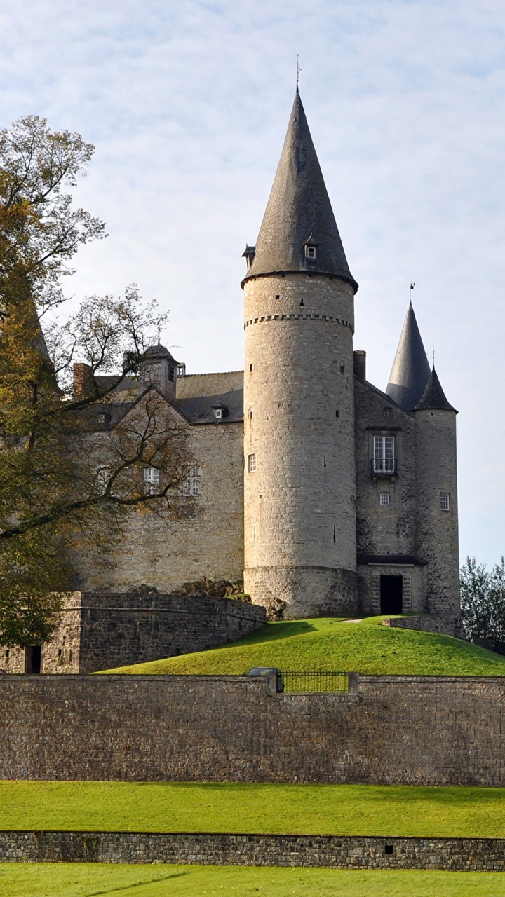 Обои Замок ввесь, Намюр, замок, здание, шпиль в разрешении 720x1280