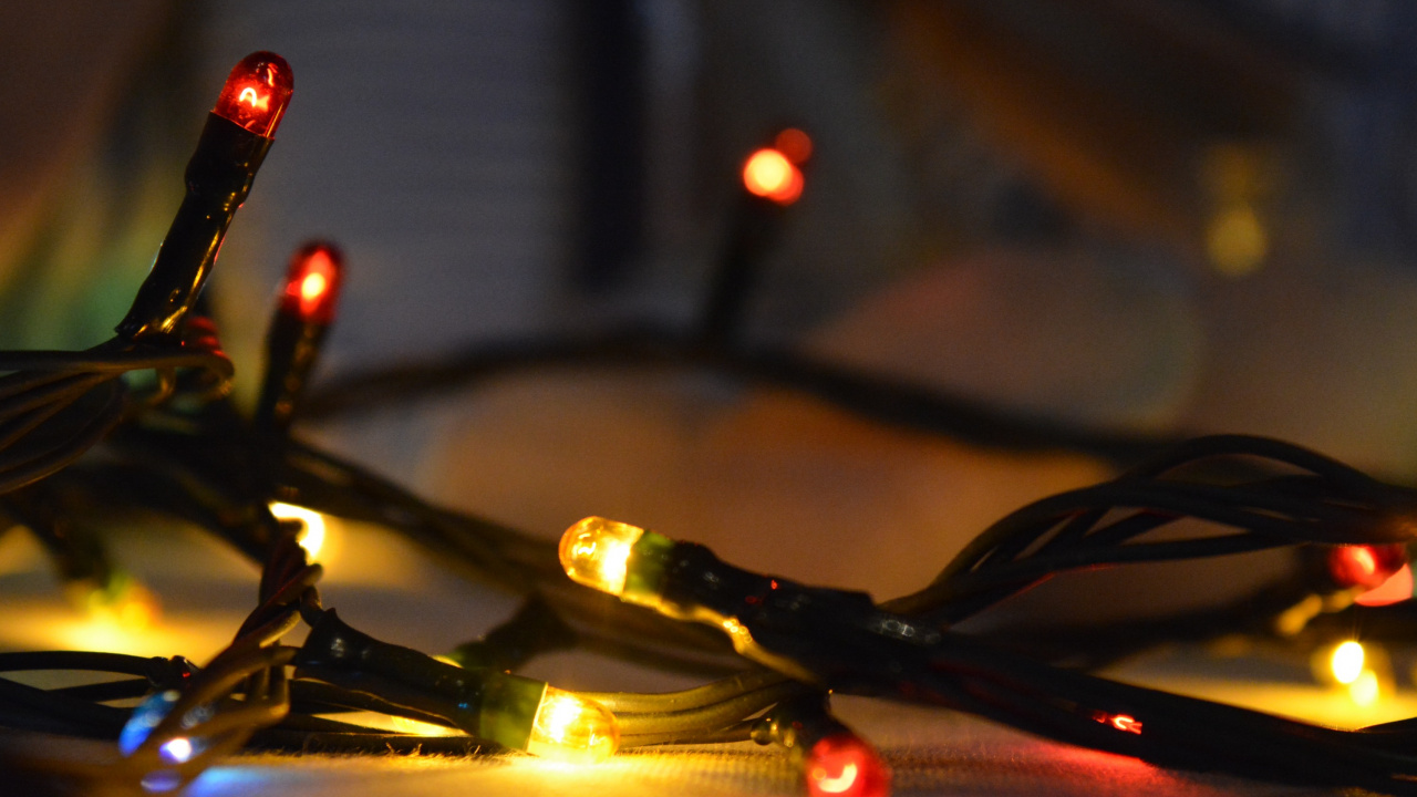 Обои свет, Рождественский день, Новый год, освещение, рассказ в разрешении 1280x720