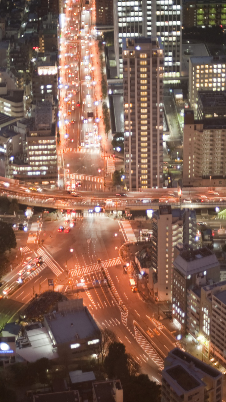 Обои Токио, городской пейзаж, метрополия, городской район, город в разрешении 750x1334