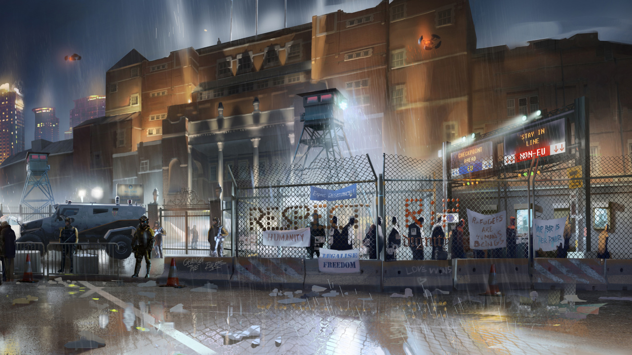 Обои Смотреть Собак Легион, сторожевой пес, Watch Dogs 2, ubisoft, архитектура в разрешении 1280x720