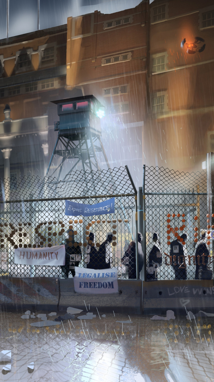 Обои Смотреть Собак Легион, сторожевой пес, Watch Dogs 2, ubisoft, архитектура в разрешении 750x1334