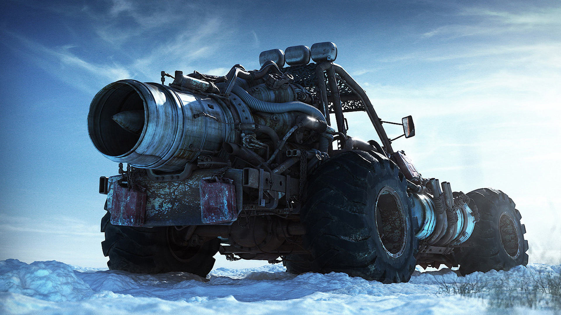 Обои авто, грузовик, фэнтези, автомобильные запчасти, шина в разрешении 1920x1080