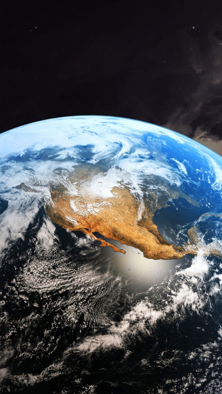 Обои земля, планета, атмосфера, мир, свет в разрешении 720x1280