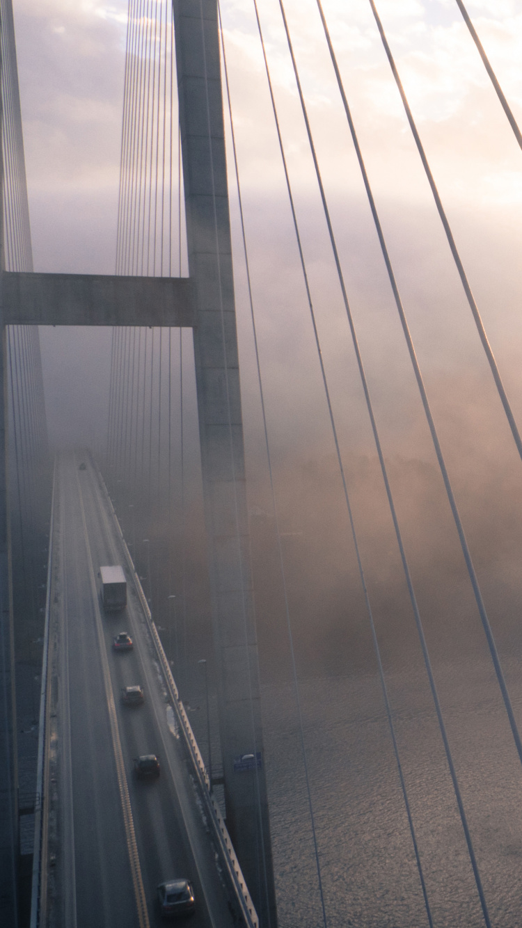 Обои вода, облако, спокойный, утро, море в разрешении 750x1334