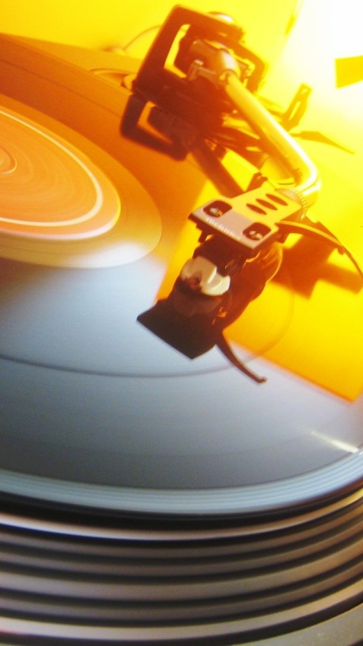 Обои граммофонная пластинка, фонограф, грампластинка, Апельсин, диджей микс в разрешении 720x1280